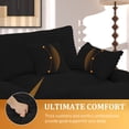 thumbnail image 4 of Ighoveat Sectional Couches for Living Room, 108 in U Shaped Modular Sectional Sofa Cloud Couch Set, Corduroy, Black, 4 of 5