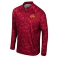thumbnail image 2 of Men's Colosseum Cardinal Iowa State Cyclones Carson Raglan Quarter-Zip Jacket, 2 of 3