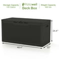 thumbnail image 6 of Patiowell 100 Gallon Resin Deck Box, Large Outdoor Storage Box with Padlock for Patio Furniture,Black, 6 of 10