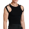 thumbnail image 2 of Chaleco elástico para hombre, camiseta sin mangas elástica para hombre, camiseta sin mangas ajustada y elástica, chaleco de punto para hombre diseñado para el futuro, 2 of 6