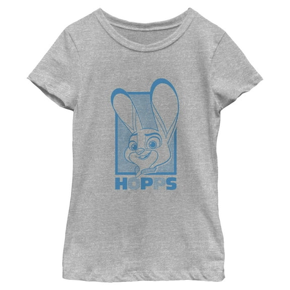 Girls Zootopia 2 Judy Hopps Blue Portrait T Shirt