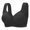 Black, variant on HOWPAY Front Closure Bras for Women No Underwire Supportive Wireless Full Coverage Push up Snap Closing Bralettes Comfortable Soft T-Shirt Bra Beige 36