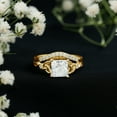 thumbnail image 4 of Certified Lab Grown Diamond 1 Carat Princess Cut Engagement Ring Set with Enhancer, EF-VS Quality, 10K Yellow Gold, US 7.00, 4 of 9
