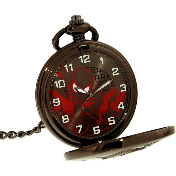 Ultimate SpiderMan Boy's SPMAQ608 Black StainlessSteel Quartz