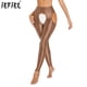 thumbnail image 2 of Leggings brillantes sin entrepierna con abertura en la entrepierna para mujer, pantalones ajustados de cintura alta con entrepierna abierta y huecos en los muslos para entrenamiento de yoga, 2 of 5