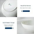 thumbnail image 4 of Dowan 9.75in White Deep Pasta Bowl Set of 4, Porcelain Salad Bowls, 50Oz Large Ceramic Serving Bowls Set and Plates Sets, Free Sponge, 4 of 6