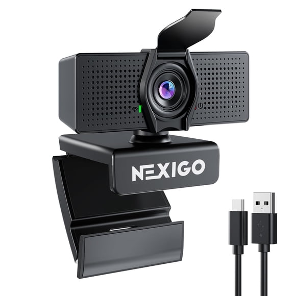 Cámara web NexiGo N60 Pro (Gen 2) 1080P con micrófono y funda de privacidad