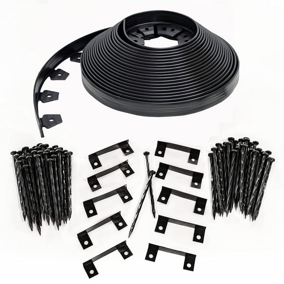 Dimex EasyFlex Bordure de Jardin Lisse 100 Pieds, Noir