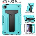 thumbnail image 2 of Dteck Case for Samsung Galaxy Tab A7 Lite 8.7-inch SM-T220 T225 (2021 Released),Shockproof Armor 3 Layer Protection Hybrid Rubber Hard PC Back Kickstand Cover,Mint+Black, 2 of 4