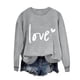 thumbnail image 1 of Penkiiy Día de San Valentín Sudadera para Mujeres Lindo Amor Camisetas Corazón Casual de manga larga Camiseta de San Valentín Ropa Tops XS Gris, 1 of 4