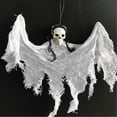 thumbnail image 3 of Accesorios de terror, esqueleto espeluznante, colgante para Halloween, decoración para puerta de casa, bar, color blanco, 3 of 5