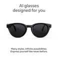 thumbnail image 3 of Meta Glasses, Nova Small AI Glasses, Classic Black, Polarized Grey Lenses, 3 of 9