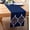 Navy Blue Runner, variant on Polysilk Net Embd Runner with Polysilk Back Floral Table Runner Ideal for Fall Autumn Thanksgiving Sideboard Bedside table Dresser Dining Table 13 x 72 inches
