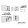 thumbnail image 3 of Cocina Integral Completa Esquinera 349cm Blanco Glamy Madesa, 3 of 9