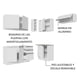 thumbnail image 3 of Cocina Integral Completa Esquinera 349cm Blanco Glamy Madesa, 3 of 9