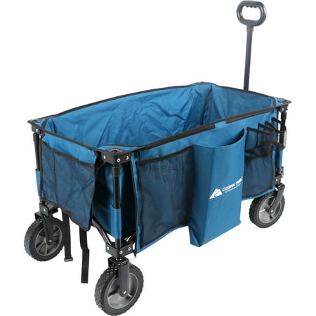- Ozark Trail Quad-Folding Wagon with Telescoping Handle, Blue