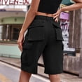thumbnail image 3 of Ounisa Women's Casual Loose Fit Multi-Pockets Twill Bermuda Cargo Shorts Y2K Baggy Knee Length Shorts Grunge Techwear, 3 of 6