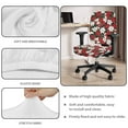 thumbnail image 6 of FKELYI Office Chair Cover Stretchable Protective Chair Slipcover Retro Flower Print 1 Piece Backrest Cover 1 Piece Cushion Seat Cover Decoration for Home Office, 6 of 7