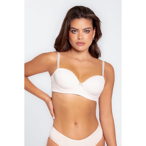 Brassier Balconet Strapless Copas Microfibra (021899) piel 38 Diane & Geordi Colombia 021899