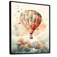thumbnail image 2 of Designart "Classic Charm Of Hot Air Balloon IV" Hot Air Balloon Floater Framed Wall Art Prints, 2 of 5