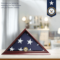 thumbnail image 3 of DECOMIL 5x9 Flag Display Case for Burial Flag, Solid Wood Shadow Box, Wall Mount or Freestanding, 3 of 5