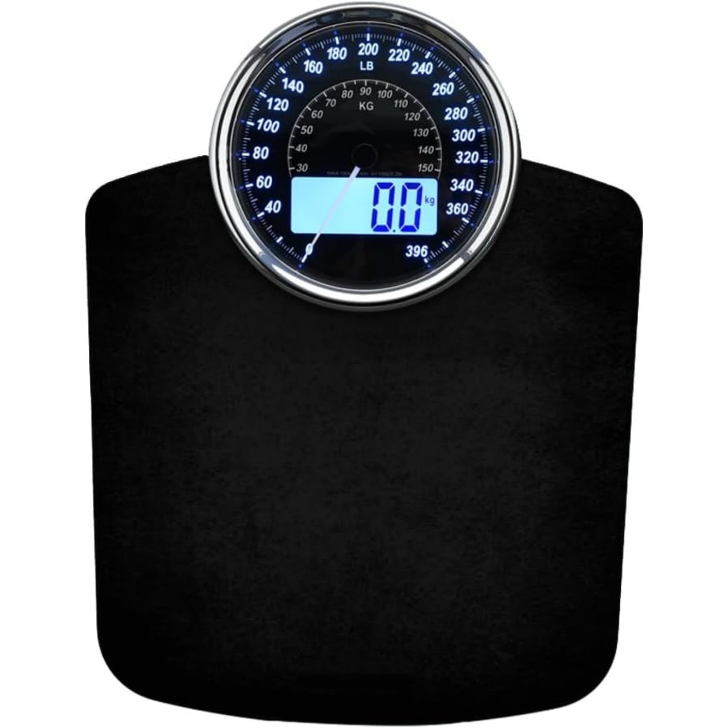 Highly Advance 2-in-1 Digital & Analog Weighing Scale for Body Weight-400lbs, 4 High Precison GX Sensor Accurate, Thick Tempered Glass, Extra Large Display (Black)
