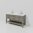 thumbnail image 5 of Norwalk 60 in W x 22 in D Grey Oak Double Bath Vanity, Cultured Marble Top, and Faucet Set, 5 of 9