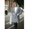 thumbnail image 3 of Simply Couture Plus size Women's Notched Lapel Long Sleeve Buttoned Classic Winter Long Coat, 3 of 6