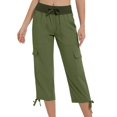 thumbnail image 6 of BLVB Capri Cargo Pants for Women Summer Casual Fashion Travel Hiking Pants Lightweight Comfy Cropped Capris with Pockets, 6 of 7