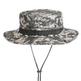 thumbnail image 6 of Eoperou Benny Hat Unisex Flat-top Fasten String Camouflage Print Fisherman Hat Jungle Headwear, 6 of 7
