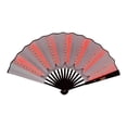 thumbnail image 1 of PREWOOD LED Hand Fan,UV Glow Rave Fan Foldable for Women/Men/Drag Queen,Colorful Glowing Handheld Folding Fan,Large Clack Festival Hand Fan Rave D, 1 of 5