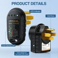 thumbnail image 6 of Nilight 50 Amp RV Surge Protector Circuit Tester 50 amp 3150 Joules Surge Protector with LED Indicator Light ETL Listed Nema 14-50P 14-50R Power Analyzer for RV Camper Trailer Van, 6 of 9