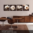 thumbnail image 2 of Brown Wall Art Flowers Canvas Wall Decor for Living Room Bedroom Floral Abstract Painting Pictures Artwork Framed Wall Art Giclee Prints (12x12inchx4), 2 of 6