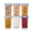 thumbnail image 3 of Kitchen Pantry Organization, Airtight Food Storage Containers Bpa Free, 6Pc Clear Containers For Bulk Storage, Snap Lock Lids Preserves Freshness Longer, Perfect For Dry Food, Flour, Sugar, 3 of 7