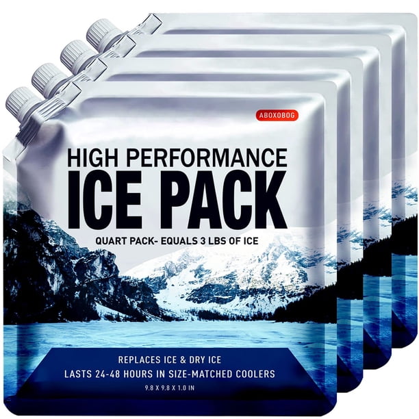 Paquetes de hielo reutilizables ABOXOBOG para refrigeradores, paquete de 4