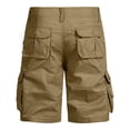 thumbnail image 2 of Mens Cargo Shorts Button Straight Leg Loose Outdoor Active Hiking Knee Length Cargo Shorts with Multi Pockets, 2 of 5