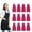 Pink, variant on 12 Pack Bib Apron - Unisex Black Apron Bulk With 2 Roomy Pockets Machine Washable For Kitchen Crafting BBQ Drawing