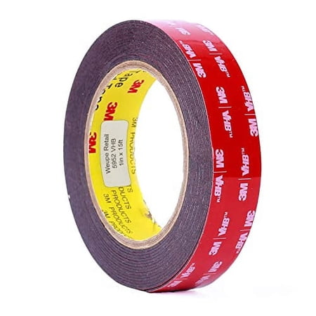 3M 5952 Double sided Tape: 2.5cm . x 15 ft. (Black)