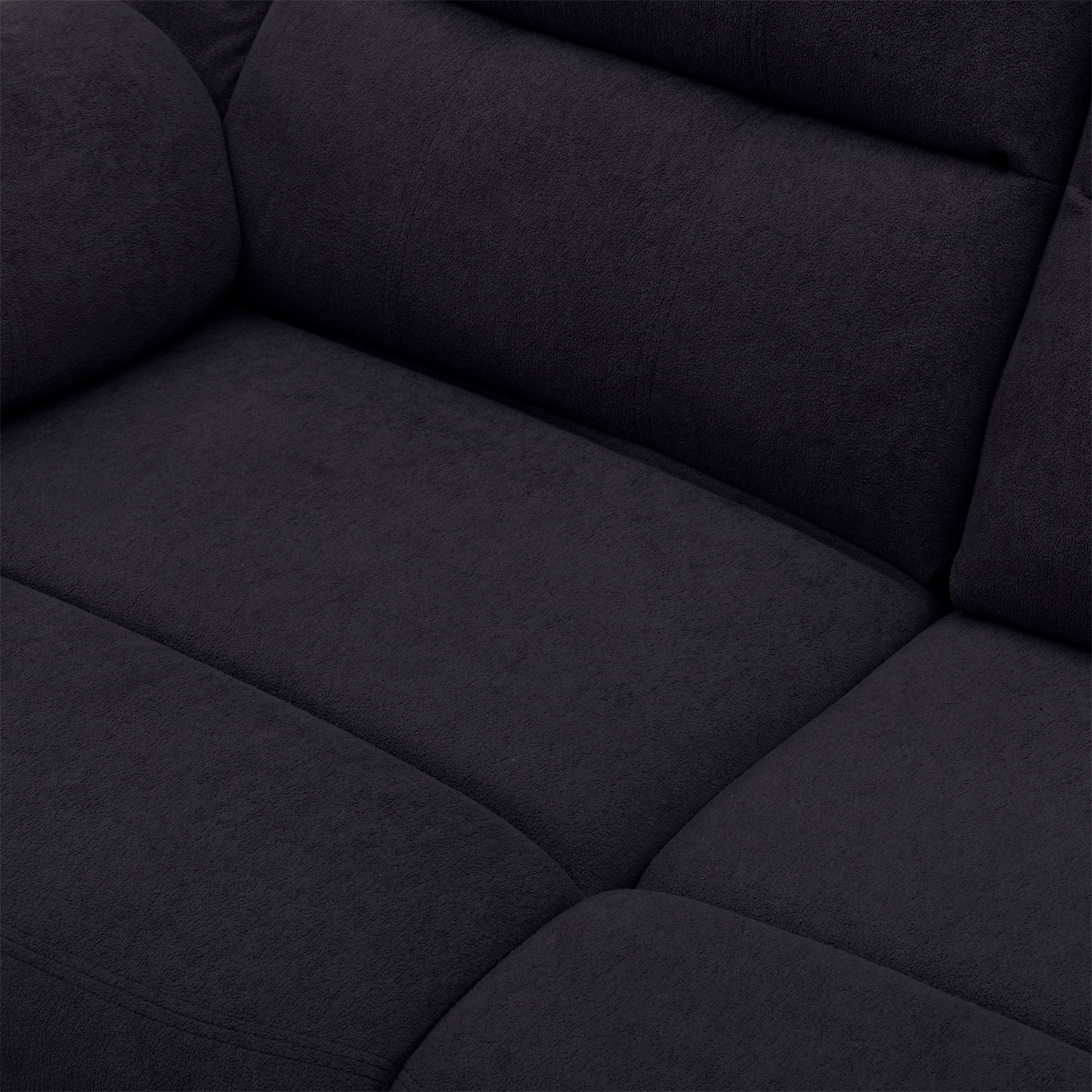 Black 2-Seat Reclining Loveseat - Modern Microfiber Couch