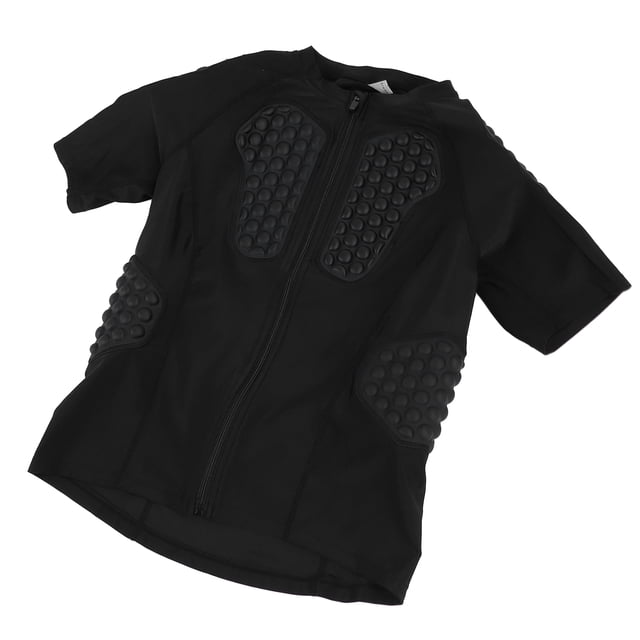 Maillot de Protection Rembourré pour Soccer Adulte, Maillot de Gardien de But Rembourré avec Coussinets en EVA, Maillot de Compression Rembourré pour Gardien de But, Maillot de Protection à Manches Courtes pour Soccer Baseball