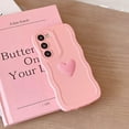 thumbnail image 4 of for Galaxy S23+ Plus Case 5G(6.6" 2023),Cute 3D Colors Love Heart Wavy Frame Full Protection for Samsung Galaxy S23+ 6.6" Soft TPU Shockproof Phone Cover for Women Girls,Pink, 4 of 12
