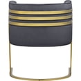 thumbnail image 7 of Meridian Furniture Rays Gray Velvet Upholstered Accent Chair, 7 of 7