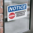 thumbnail image 4 of (2 Pack) Hydrostatic Testing In Progress Sign, 4 of 7