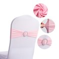 thumbnail image 3 of Funda elástica para silla Laklulu con hebillas y lazos deslizantes para decoración de banquetes de boda, 20 unidades, 3 of 5