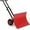 Red shovel plate + black pole, variant on COZONY Heavy Duty Snow Shovel with Wheels, 29" W x 14" H Metal Blade, Angle & Height Adjustable Handle, Wheeled Snow Pusher for Driveway, Sidewalk, Yard, Black shovel plate + blue pole + blue rim