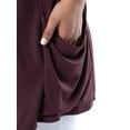 thumbnail image 3 of Wright's Women's Plus Size 3/4" Sleeve Draped Open Front Jersey Pocket Cardigan, 1X-5X, 3 of 6