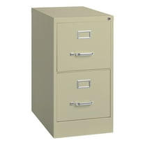 Hirsh 22" Deep 2 Drawer Letter Width Vertical File Cabinet, Commercial Grade, Putty