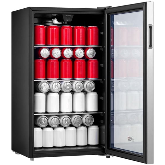 Pre-Owned Arctic King 115-Can Beverage Fridge & Cooler, Stainless Steel Look, ARV115B1AST
