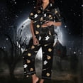 thumbnail image 2 of CQXIDFH Womens Pajamas Sets Plus Size Halloween Pumpkin Print Short Sleeve Top with Long Pants Set Fall Sleepwear Lounge Sets Sleepwear, 2 of 5