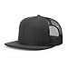 thumbnail image 3 of Richardson Wool Blend Flat Bill Trucker Cap, One Size, Black-Black, 3 of 4